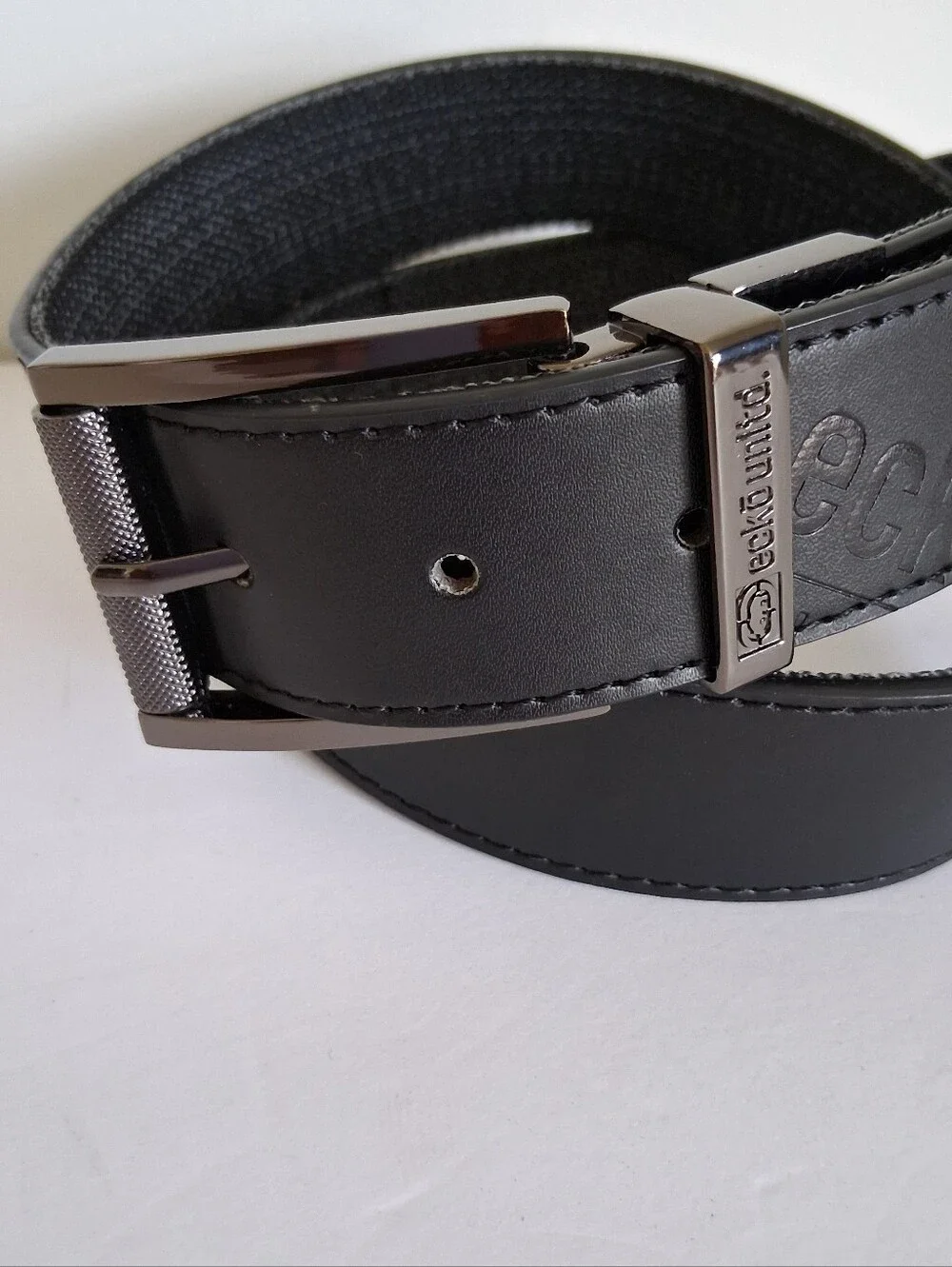 Eckō Unitd Leather/Fabric Belt Size 36 Black